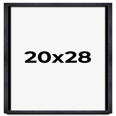 20x28 Shadow Box Black Farmhouse Wood Texture Display Frame | 1 Inch Deep | 0.75 Inch Moulding Width | Includes Shatter Resistant Acrylic Plexiglass, Backing & Hanging Hardware
