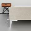 Greaton, 15-Inch Premium Velvet Material Wood Platform Bed, Durable, Stylish, Multi Colour Options, No Box Spring Needed, Silver Metal Legs, Twin, Taupe view 2