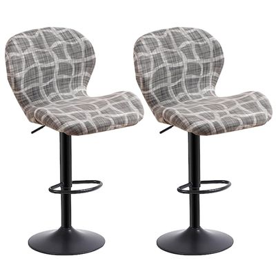 Bifaunvogel Counter Height Bar Stool Covers with Back Stretch Printed Kitchen Swivel Stools Slipcovers Curved Short Shell Back Barstools Covers for Dining Living Room and Bistro Pub 2 Pack #13