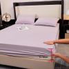 FCLDESHOP Deep Pocket Fitted Sheet,Skin-Friendly Solid Color Waterproof Fitted Sheets, Elder Kids Deep Pocket Urine Mattress Protector Pillowcase,Grey,180 * 200cm (3pcs) view 4