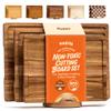 SMIRLY Wood Cutting Boards For Kitchen Meal Prep & Serving, Bamboo Cutting Board Set, Charcuterie Chopping Boards and Wooden Cutting Boards for Kitchen view 1