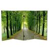 Red Lantern Double Sided Path of Life Canvas Folding Screen, 3 Foot - 4 Panel view 1
