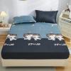 FCLDESHOP Fitted Mattress Pad,Kids Bedroom Waterproof Urine-Proof Printed Mattress Protector, Fits 12"/30cm Deep Mattresses,Navy Blue,150 * 200cm (59 X 79inch) view 1
