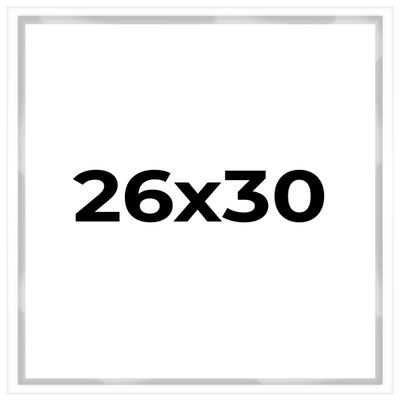26x30 Shadow Box White Contemporary Frame - Interior Size 26x30 by 1 Inches Deep - White Frame is Made to Display Items Up to 1 Inches Deep Includes Shatter Resistant Acrylic, Backing, Hardware