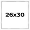 26x30 Shadow Box White Contemporary Frame - Interior Size 26x30 by 1 Inches Deep - White Frame is Made to Display Items Up to 1 Inches Deep Includes Shatter Resistant Acrylic, Backing, Hardware view 1