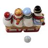 Rochard Snowmen on Sled Limoges Porcelain Box - Collectible Figurine view 3