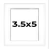 3.5x5 Shadow Box White Contemporary Frame - Interior Size 3.5x5 in by 1 in Deep - White Frame is Made to Display Items Up to 1 in Deep Includes Shatter Resistant Acrylic, Backing, Hardware view 1