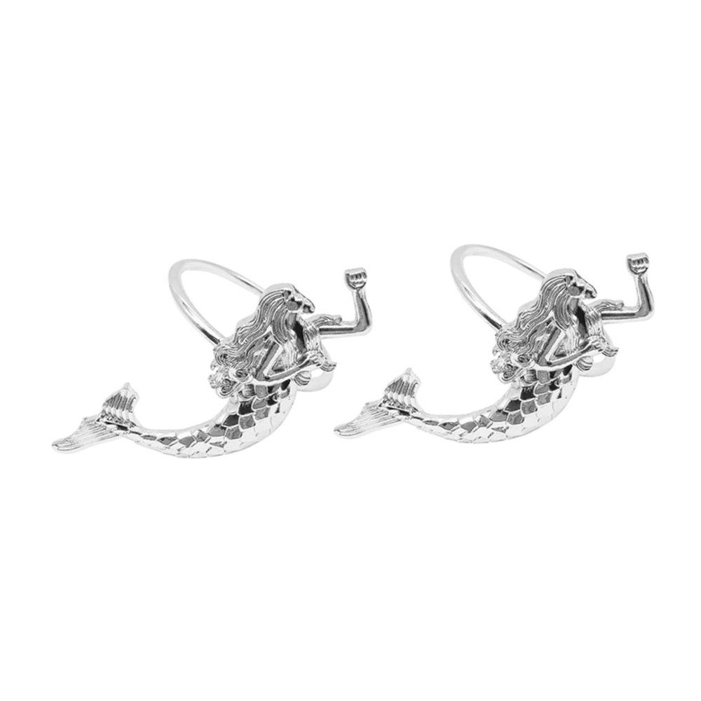 2pcs Mermaid Napkin Rings Serviette Buckle Ring Fall Napkin Rings Christmas Napkin Buckles Valentine s Day Mariposas Decorativas para Pared Set up Metal Delicate