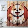 JOSUE Shower Curtains for Bathroom, White,Red Shower Curtain,Fabric Washable Shower Curtains Sets Decor Bath Curtain with 12 Hooks - 120x180cm(47x71in) view 1