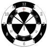 COCOKEN PVC Wall Clock Military TIME 12 Hour Format Hanging Wall Clock 10in Typography Post Print Silent Non-Ticking Round Wall Clock for Bathroom Bedroom Living Room Office Home view 1