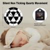 COCOKEN PVC Wall Clock Military TIME 12 Hour Format Hanging Wall Clock 10in Typography Post Print Silent Non-Ticking Round Wall Clock for Bathroom Bedroom Living Room Office Home view 2