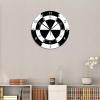 COCOKEN PVC Wall Clock Military TIME 12 Hour Format Hanging Wall Clock 10in Typography Post Print Silent Non-Ticking Round Wall Clock for Bathroom Bedroom Living Room Office Home view 3