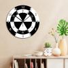 COCOKEN PVC Wall Clock Military TIME 12 Hour Format Hanging Wall Clock 10in Typography Post Print Silent Non-Ticking Round Wall Clock for Bathroom Bedroom Living Room Office Home view 4