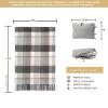 Temminc Woolly Throw Pure Wool Blanket - Large 55x83 inches, 1.5 lbs,Wool Fringed Knee Throw Blanket for Couch Bed Outdoor Travel,Soft Lightweight Breathable Blanket for All Season,Beige Check view 2