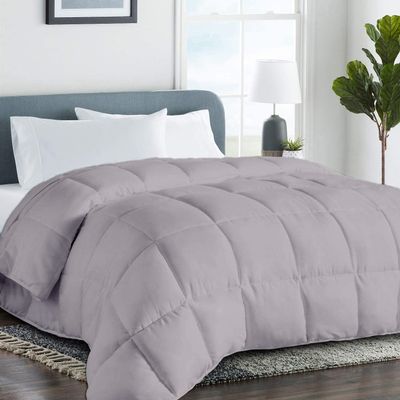 Saferay Green Comforter Duvet Insert 3pc Down Alternative Bedding Comforter Set All Season Quilted Duvet Insert with 8 Corner Tabs Ultra Soft Breathable Palatial King Size 120x98 Silver