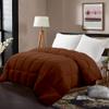 Saferay Green Comforter Duvet Insert - 3pc Down Alternative Bedding Comforter Set - All Season Quilted Duvet Insert with 8 Corner Tabs, Ultra Soft, Breathable (Super King, 110"x96") - Brown view 2