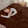 Saferay Green Comforter Duvet Insert - 3pc Down Alternative Bedding Comforter Set - All Season Quilted Duvet Insert with 8 Corner Tabs, Ultra Soft, Breathable (Super King, 110"x96") - Brown view 3