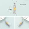 Imrsanl Cylinder Cremation Urn Necklace for Ashes Sunflower Urn Ashes Necklace Pendant for Men Women Memorial Ash Jewelry for Loved Ones (Gold) view 3