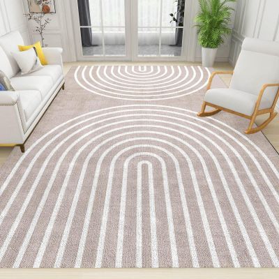 Modern Abstract Area Rug, Mid Century Rainbow Art Indoor Non-Slip Kids Rugs, for Living Room Bedroom Kitchen Dining Room Home Office Floor Rug,3 x 5ft