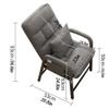 BTZHY Recliner Chair,Wingback Chair Recliner, Chaise Lounge Indoor with Arms, Modern Accent Chair with Steel Legs and Storage Pockets Single Adjustable Upholstered for Living Room view 3