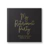 Retirement Book for Retirement Party, Custom Photo Album Well Wishes Book for Leaving Party - Black Gold (9x6) view 1