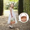 Small Wicker Rattan Flower Girl Basket Wedding Flower Basketwith Tassel Straw Basket Woven Storage Basket for Wedding Birthday Party Decor(S/2PCS) view 3