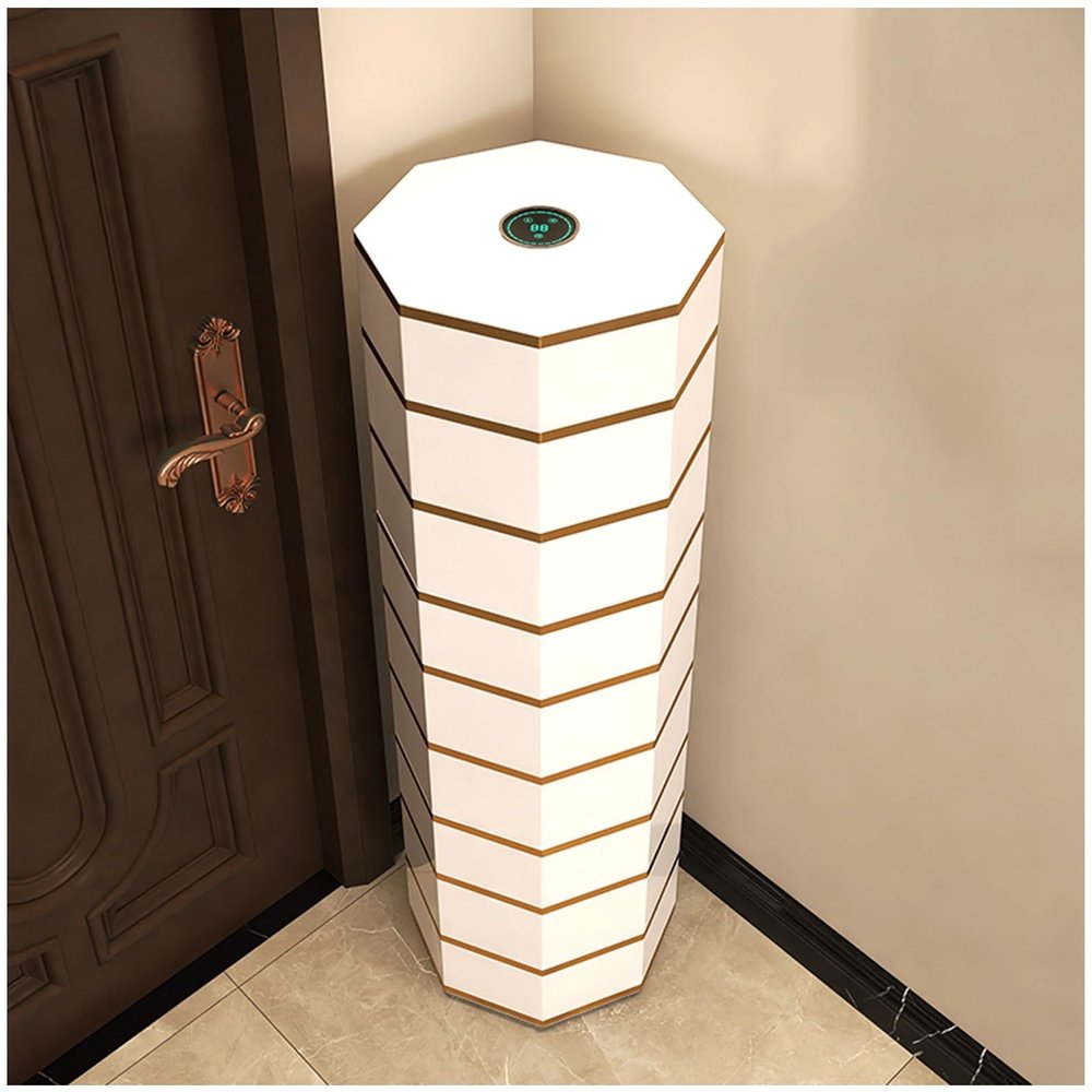 Round Rotating Shoe Rack,Round Shoe Rack Rotating Shoe 360 Rotating, Rotating Shoe Rack Cabinet, Fashion Shoe Rack Round Shoe Racks, Vertical Round Cylindrical Porch Ultra-narrow Staircase Cylinder (