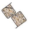 2 Pack Mosaic Stone Pattern Pot Holders with Hanging Loops Hand Pockets,Heat Resistant, Kitchen Essential, Cute Potholder Set for Kitchen Baking Chef Barbeque,Square,8X8 inch view 2