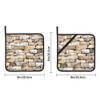 2 Pack Mosaic Stone Pattern Pot Holders with Hanging Loops Hand Pockets,Heat Resistant, Kitchen Essential, Cute Potholder Set for Kitchen Baking Chef Barbeque,Square,8X8 inch view 3