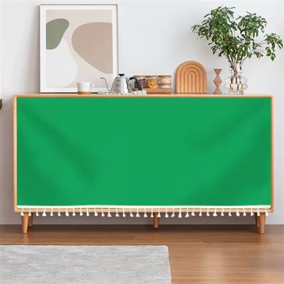 SK Studio Short Curtains for Kitchen, Privacy Closet Curtain Dust-Proof Under Sink Curtains for Small Kitchen Storage Room Light Green, 23.6" W x 35.4" H