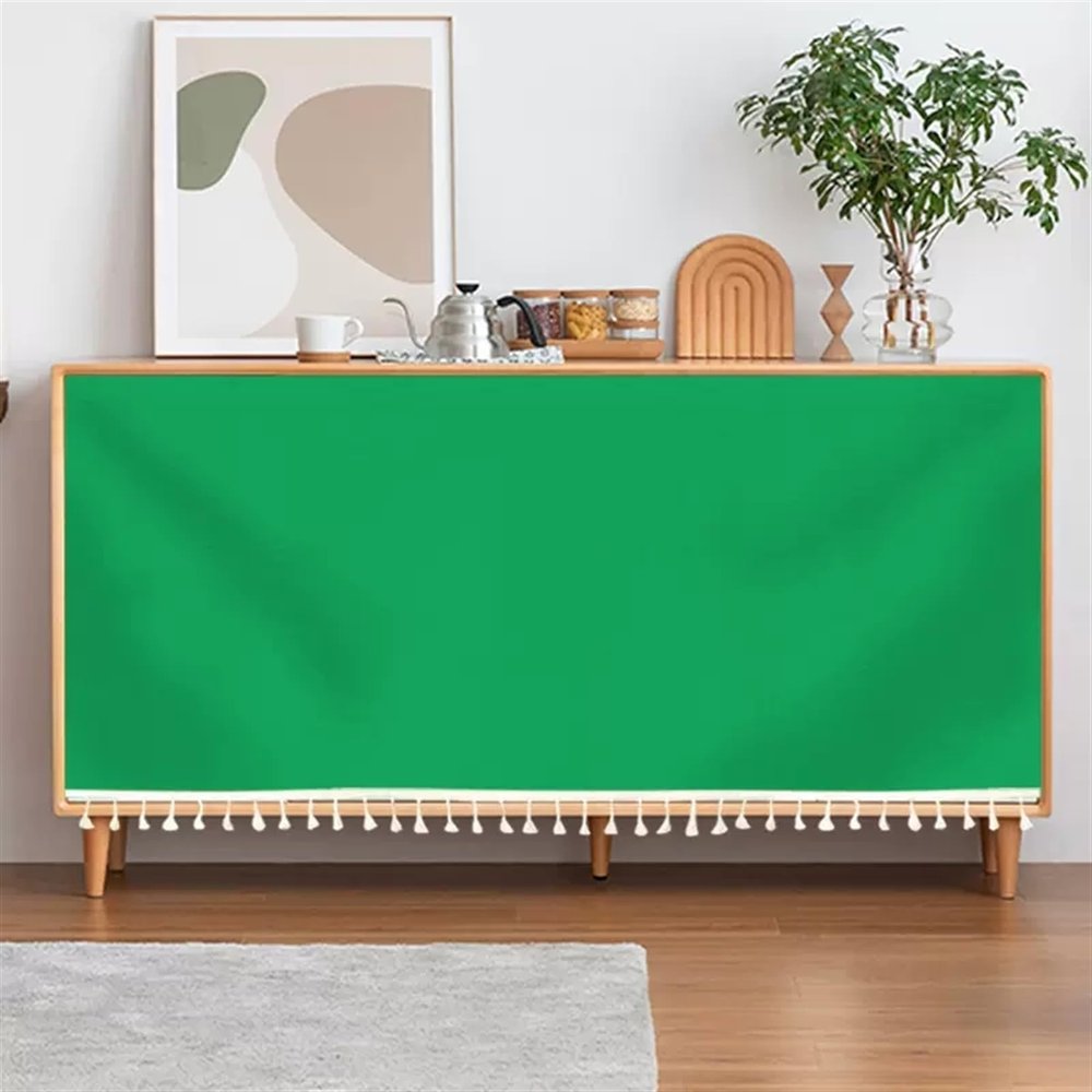 SK Studio Short Curtains for Kitchen, Privacy Closet Curtain Dust-Proof Under Sink Curtains for Small Kitchen Storage Room Light Green, 23.6" W x 35.4" H