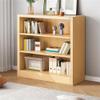 KWOKING Contemporary Bookshelf Engineered Wood Bookcase Short Bookcase Children's 3-Grid Cabinet Bookshelf Toy Storage Rack Floor Storage Picture Book Locker Natural 31.5" L x 11.8" W x 40.6" H view 1