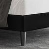 Allewie Queen Size Upholstered Platform Bed Frame with Adjustable Headboard, Button Tufted, Wood Slat Support, Easy Assembly, Black view 4