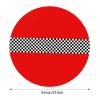 Oudain Plastic Racing Tablecloth, Round, Red, 6 Pcs, 84 inches view 3