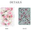 SKVLF 3D Artificial Flower Wall Panels 2 Pack 24"x16" Flower Wall Mat Pink Rose Flower Wall Decor for Backdrop Wedding Birthday Party Home Decorations view 2