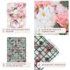 SKVLF 3D Artificial Flower Wall Panels 2 Pack 24"x16" Flower Wall Mat Pink Rose Flower Wall Decor for Backdrop Wedding Birthday Party Home Decorations view 3