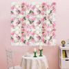 SKVLF 3D Artificial Flower Wall Panels 2 Pack 24"x16" Flower Wall Mat Pink Rose Flower Wall Decor for Backdrop Wedding Birthday Party Home Decorations view 4
