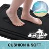 Grandaily Memory Foam Bath Mat Rug 47x17, Ultra Soft, Non-Slip and Absorbent Bathroom Rugs, Machine Wash Dry, Comfortable Bath Carpet for Bathroom Floor, Tub and Shower, Black view 4