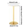 Classic Bistro Pub Furniture- Round/Square Bistro Tables Bar Counter 21.6 inch Countertop, Suitable for Cocktail Bar, Restaurant, Tavern (White Marble, Golden Base) (Color : Round, Size : 90cm) view 2