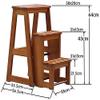 CIRCIR Bed Step Stools for High Beds Folding Wood 3 Tier Wood Ladder Small for Adult Standing Shelf Units Bed Steps for High Beds (Size : White) view 2