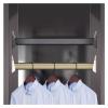 BESNUT Closet Hanger Bar,Wardrobe/Laundry Room Closet Rod Wall Mounted,Can be Customized Heavy Duty Cuttable Metal Hanging Clothes Pole with Bracket Kits (Color : Champagne Color, Size : 51~60cm) view 1