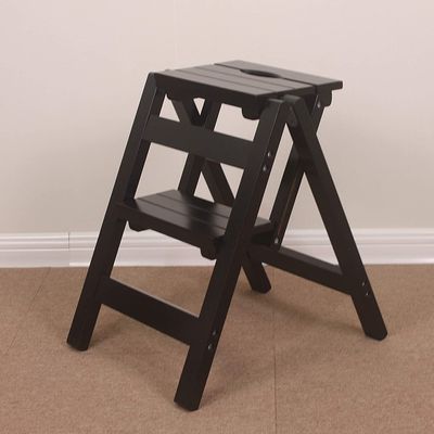 BABYCE Kitchen Step Stool Wooden Steps Stepladder 2 Step Folding Step Stool Ladder Kitchen Steps Kitchen Office Use