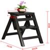 BABYCE Kitchen Step Stool Wooden Steps Stepladder 2 Step Folding Step Stool Ladder Kitchen Steps Kitchen Office Use view 2