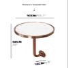 Fodalob Classic Bistro Pub Furniture- Modern Style Marble Cocktail Pub Table for Living Room Bistro Bar Kitchen Island - L Shaped Wall Table view 2