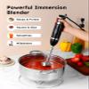 Sangcon Immersion Blender Handheld, 3-in-1 Hand Blender Electric, 400W Handheld Licuadora de mano, Stainless Steel Blade Stick Mixer with Whisk, Milk Frother Attachments - Black view 3