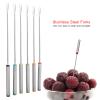 6pcs/Set Fondue Forks Stainl Steel Chocolate Cheese Dessert Fondue Pot Forks Kitchen Tool Tableware view 2