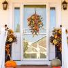 19.7inch Fall Harvest Teardrop Swag, Wall Hanging Autumn Wreath with Pumpkin Maple Leaf Berries, Fall Harvest Teardrop Swag Wall Hanging Autumn Wreath for Indoor Outdoor Christmas Halloween Decor(A2) view 3