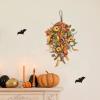 19.7inch Fall Harvest Teardrop Swag, Wall Hanging Autumn Wreath with Pumpkin Maple Leaf Berries, Fall Harvest Teardrop Swag Wall Hanging Autumn Wreath for Indoor Outdoor Christmas Halloween Decor(A2) view 4
