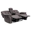 BOWERY HILL Transitional Mushroom Recliner Console Loveseat in Gray view 4