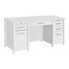 BOWERY HILL Contemporary Wood Lift Top Home Office Desk in White view 1